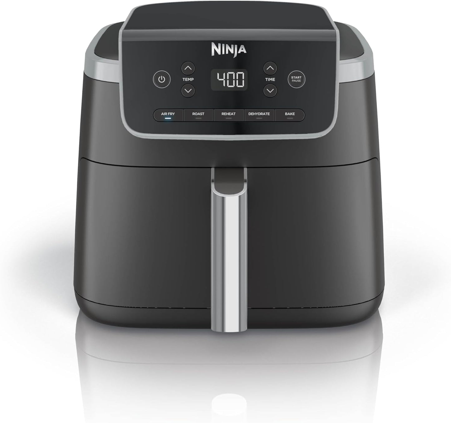 Ninja Air Fryer | 5 QT Capacity fit up to 4lbs of Fries | 5-in-1 Air Fry, Bake, Roast, Reheat, & Dehydrate | 400°F | Air Crisp Technology | 1750 Watts | Nonstick Basket & Crisper Plate | Grey | AF142