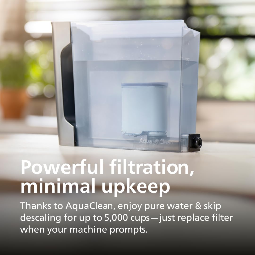 Philips 3200 Series Fully Automatic Espresso Machine, LatteGo Milk Frother, 5 Coffee Varieties, Intuitive Touch Display, 100% Ceramic Grinder, AquaClean Filter, My Coffee Choice, Black (EP3241/54)