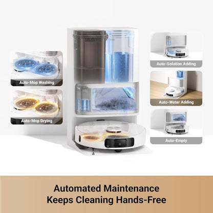 DREAME L10s Ultra Gen 2 Robot Vacuum and Mop, 10,000Pa Suction, MopExtend Tech, All-in-One Base Station, 75 Days Auto-Empty, Mop Self-Washing&Drying, Smart Obstacle Avoidance, Carpet Cleaning