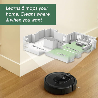 iRobot Roomba i7+ (7550) Robot Vacuum with Automatic Dirt Disposal- Empties Itself, Wi-Fi Connected, Smart Mapping, Works with Alexa, Ideal for Pet Hair, Carpets, Hard Floors