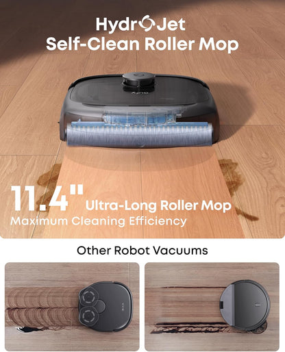 eufy Robot Vacuum E25, 20,000 Pa Suction,HydroJet Always-Clean Roller Mop, All-in-One Robot Vacuum and Mop Combo, Edge-to-Corner Cleaning, Zero-Tangle Design, AI Obstacle Avoidance (Upgraded)